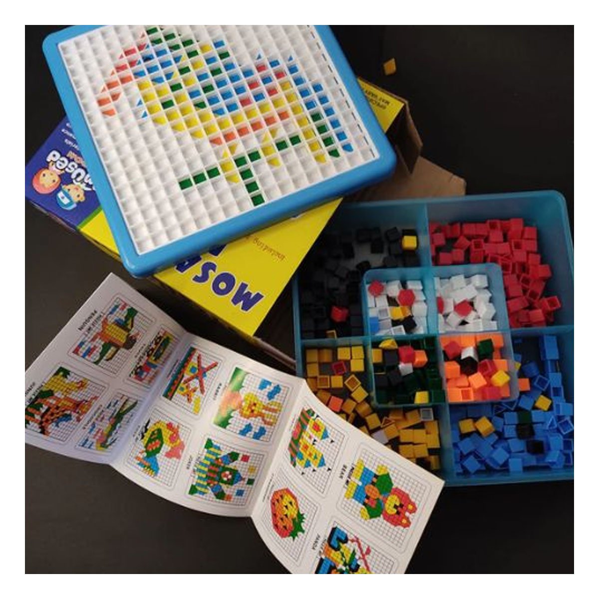 PACK6 ACTIVIDAD MOSAICO 490 PIEZAS MULTICOLOR PARA NINOS Y FAMILIA EN HOGAR - 3