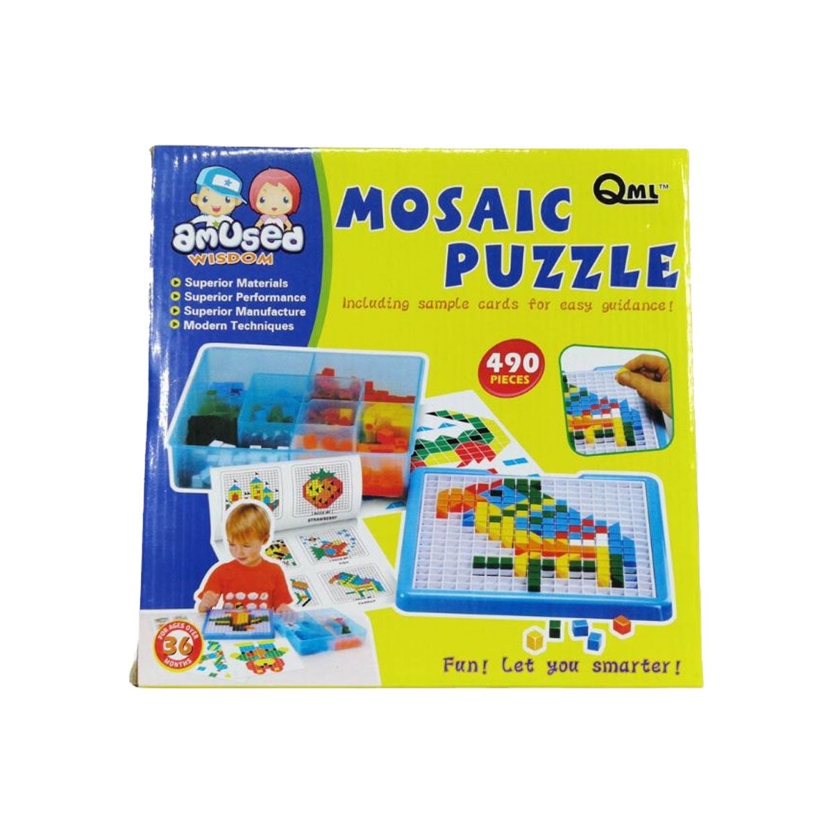 PACK2 TABLERO CREATIVO 490 PIEZAS MULTICOLOR PARA NINOS Y ADULTOS EN CASA YREGALO STICKER - 2