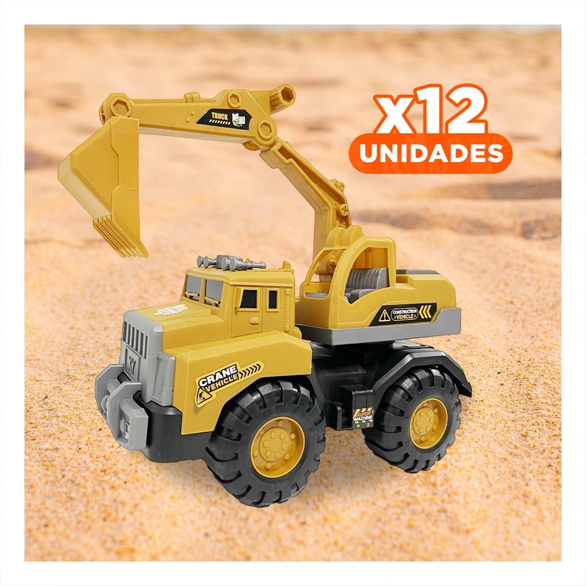 PACK12 CONSTRUCTOR INFANTIL DE EXCAVACION 23X35CM AMARILLO - 1