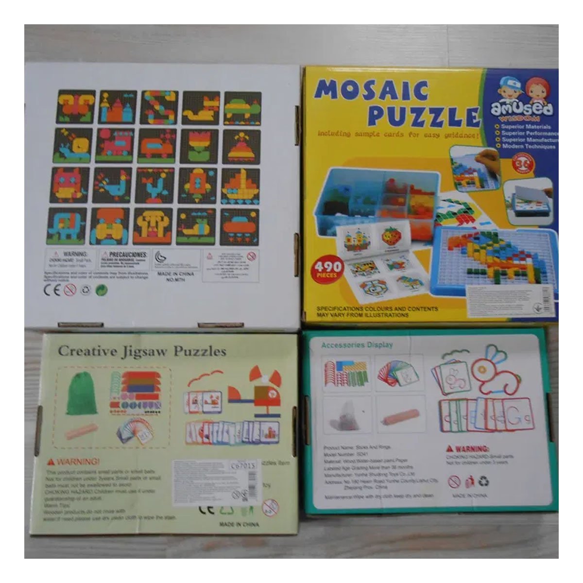 PACK6 ACTIVIDAD CREATIVA 490 PIEZAS MULTICOLOR PARA TIEMPO LIBRE EN CASA YPAPEL REGALO - 2