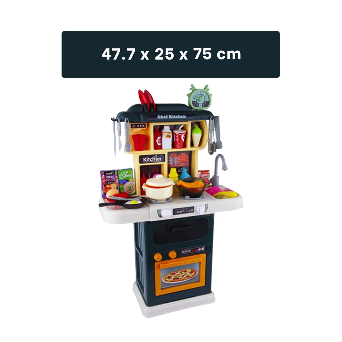 SET DE COCINA CON ROCIO Y CHORRO DE AGUA 64 PZS VERDE INFANTIL - 4