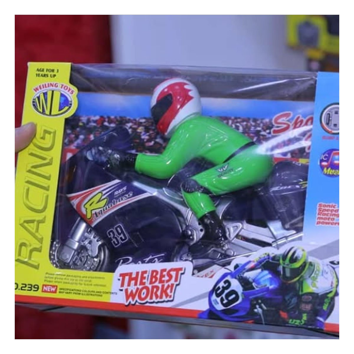 PACK4 MODELO DE VELOCIDAD CON PILOTO NEGRO PARA JUEGO DINAMICO YPAPEL REGALO - 2
