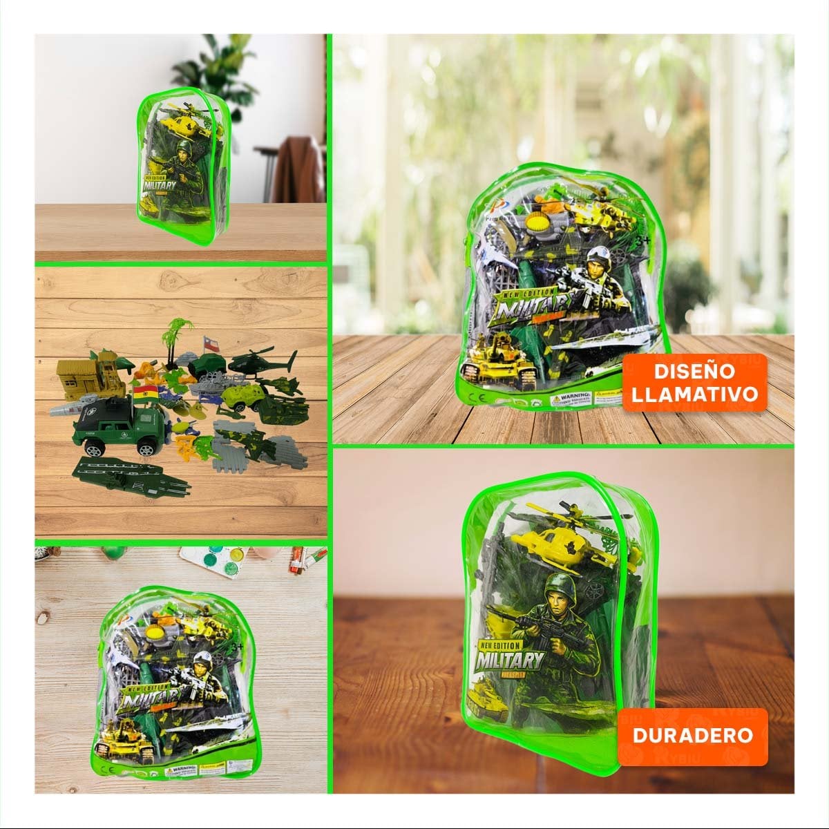 TROPAS EQUIPADAS EN MOCHILA CON ACCESORIOS DE JUEGO PARA ACTIVIDADES RECREATIVAS YSTICKY - 1