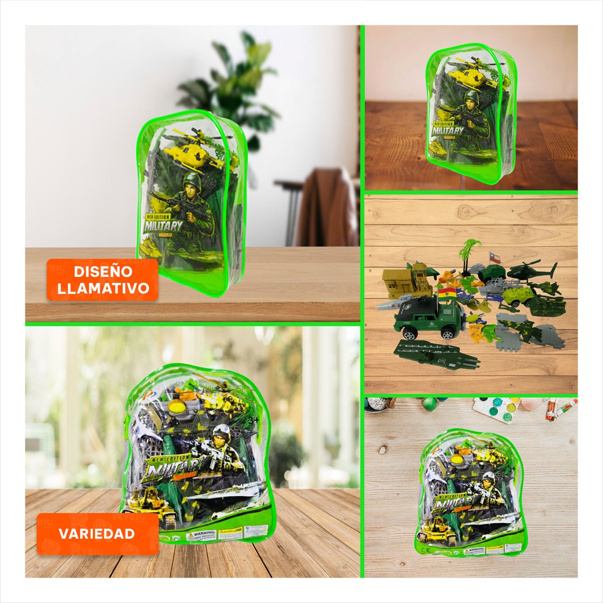 TROPAS EQUIPADAS EN MOCHILA CON ACCESORIOS DE JUEGO PARA ACTIVIDADES RECREATIVAS YSTICKY - 5