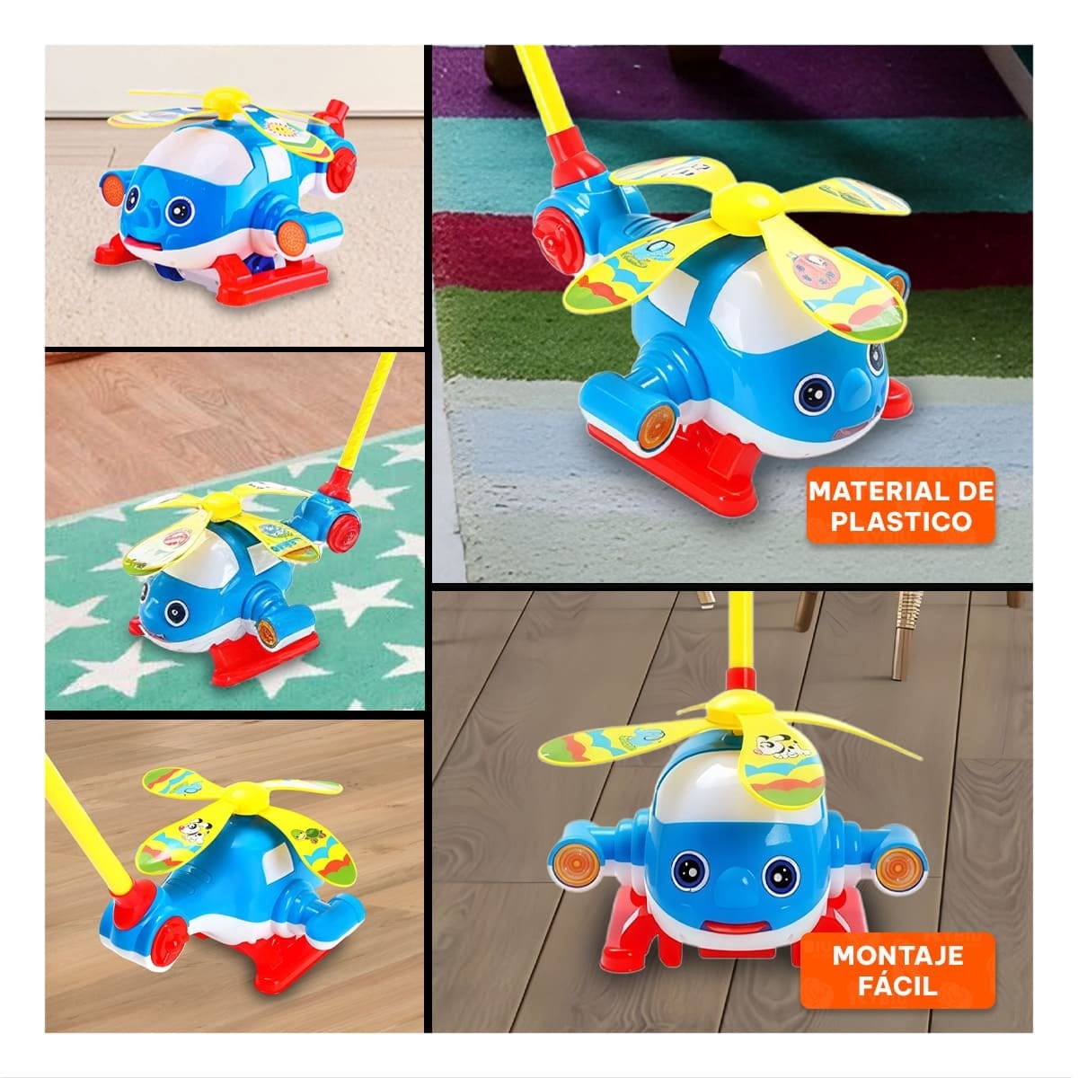 PACK12 DISPOSITIVO GIRATORIO JALADOR AZUL INFANTIL PARA ENTRETENIMIENTO DIARIO YPAPEL REGALO - 2