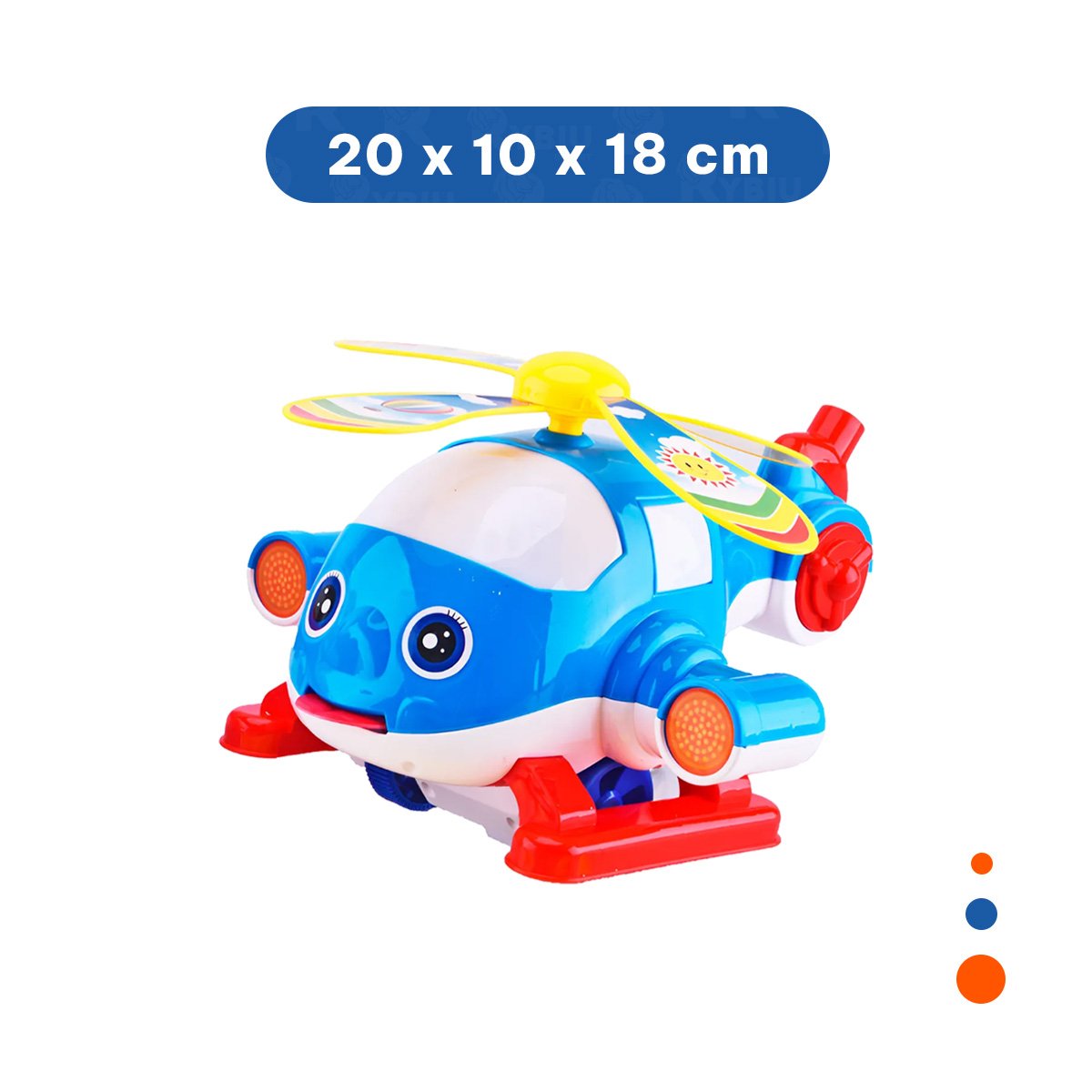 PACK6 MODELO GIRATORIO JALADOR AZUL INFANTIL PARA JUEGOS CREATIVOS YREGALO STICKER - 4