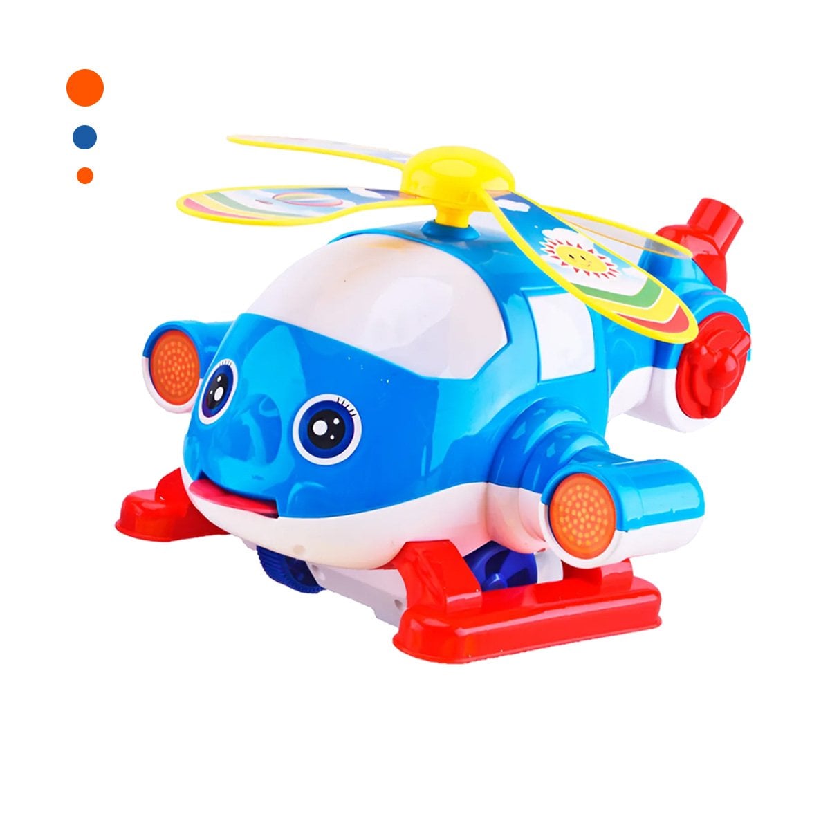PACK2 AVION JALADOR AZUL GIRATORIO INFANTIL PARA JUEGOS CREATIVOS Y USO DIARIO YREGALO STICKER - 2