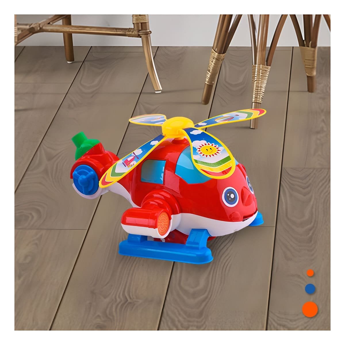 PACK6 ARTEFACTO GIRATORIO JALADOR ROJO PARA NINOS CON RESISTENTE YPAPEL REGALO - 5