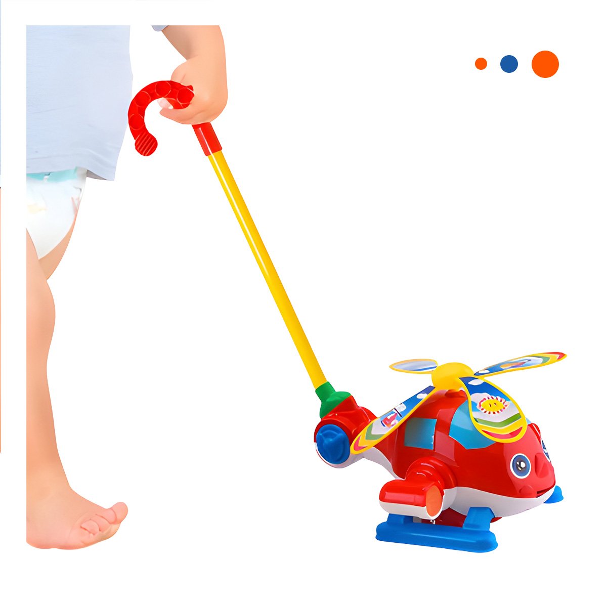 PACK4 APARATO GIRATORIO JALADOR ROJO INFANTIL PARA JUEGOS DINAMICOS EN CASA YPAPEL REGALO - 3