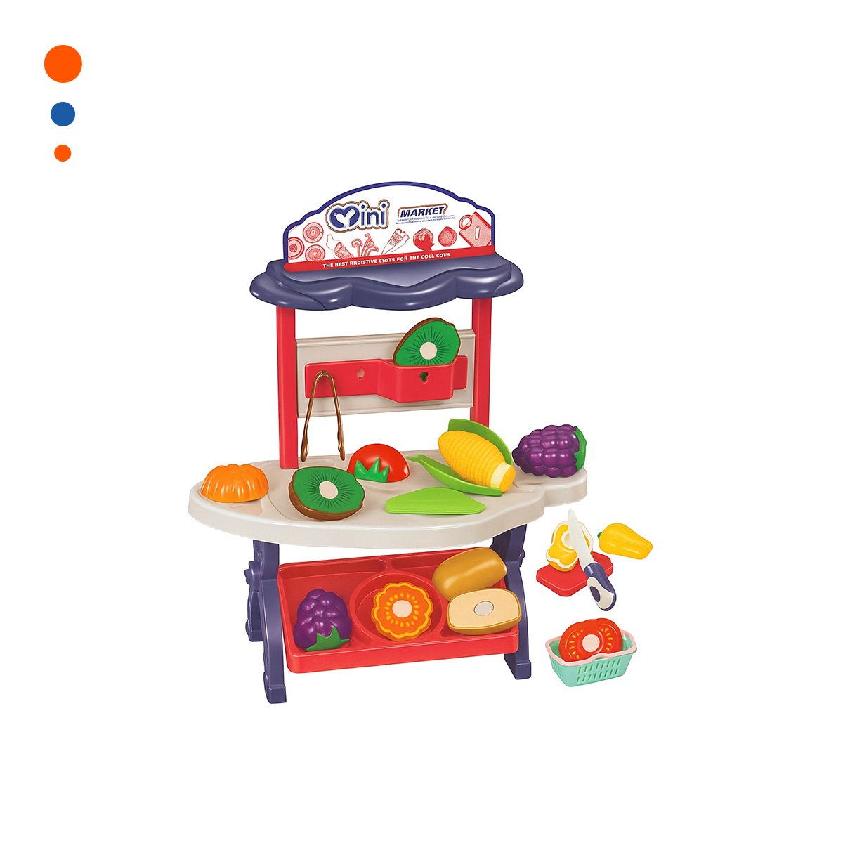 PACK2 CHICA TIENDA DE FRUTAS Y VERDURAS 30PZS ROSADO JUGUETE INFANTIL YREGALO STICKER - 2