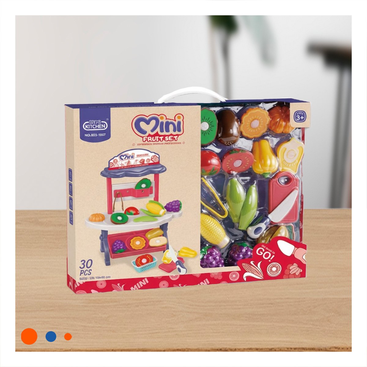 PACK2 CHICA TIENDA DE FRUTAS Y VERDURAS 30PZS ROSADO JUGUETE INFANTIL YREGALO STICKER - 3