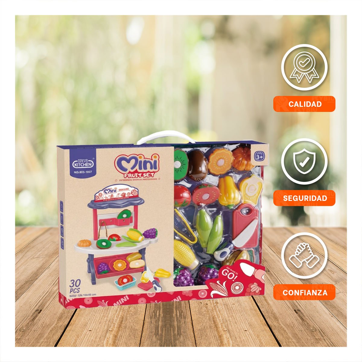 PACK2 CHICA TIENDA DE FRUTAS Y VERDURAS 30PZS ROSADO JUGUETE INFANTIL YREGALO STICKER - 5