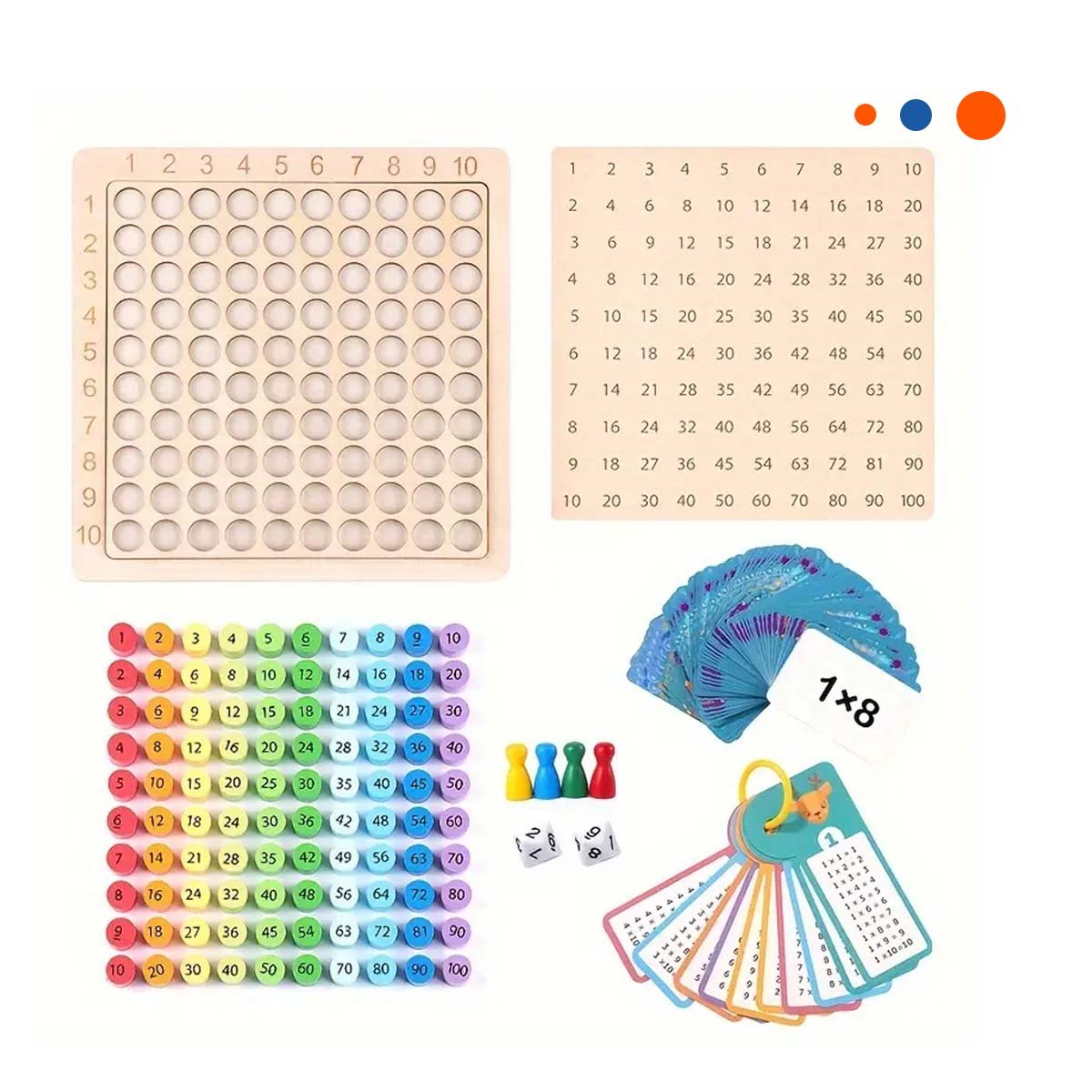 PIZARRA EDUCATIVA DE MULTIPLICACION DIDACTICA MULTICOLOR PARA NINOS YREGALO STICKER - 3