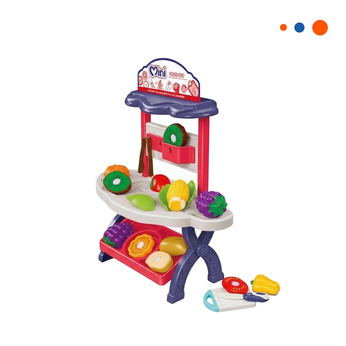 PORTATIL TIENDA DE FRUTAS Y VERDURAS 30PZS ROSADO JUGUETE INFANTIL YREGALO STICKER - 3
