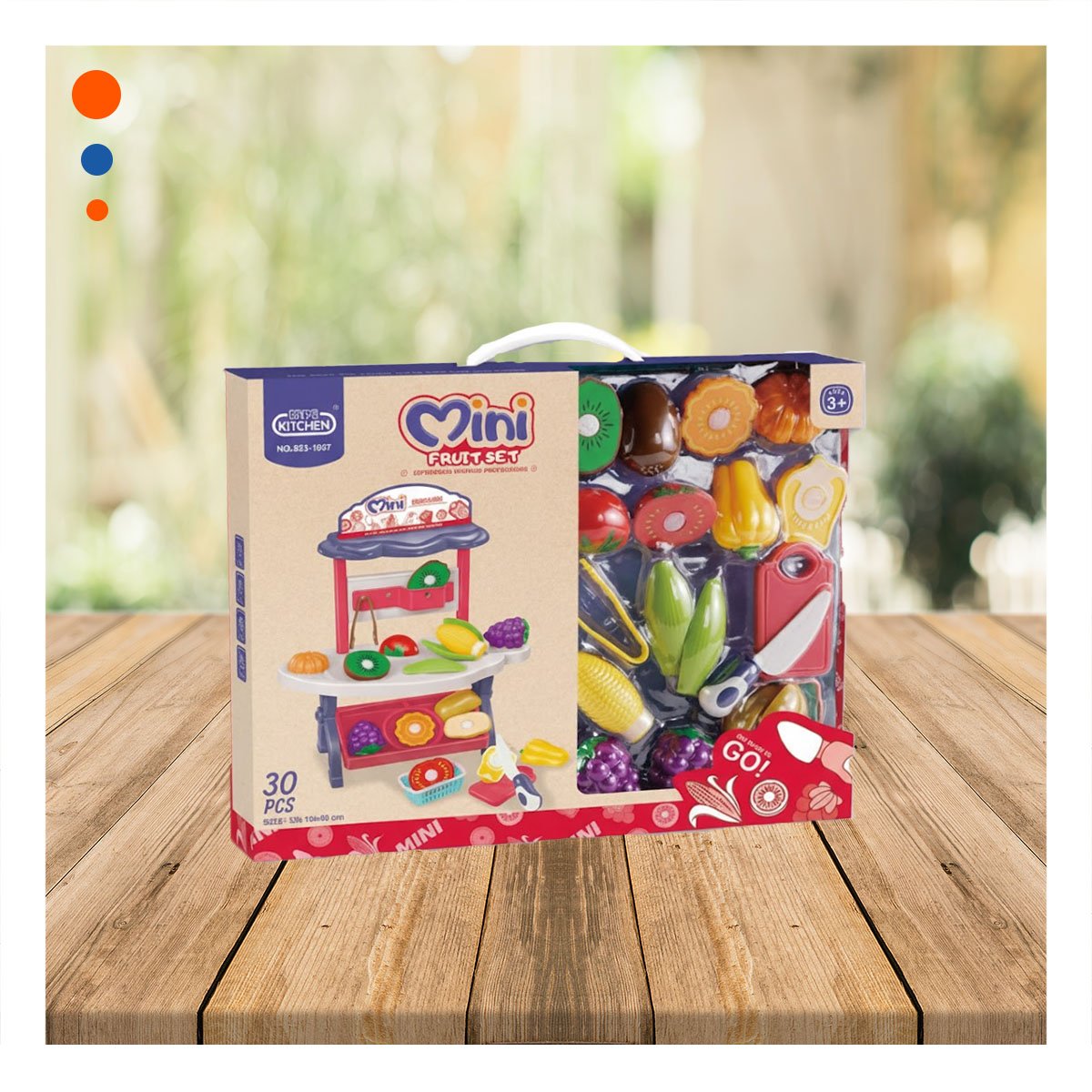 PORTATIL TIENDA DE FRUTAS Y VERDURAS 30PZS ROSADO JUGUETE PARA CASA YSTICKY - 3