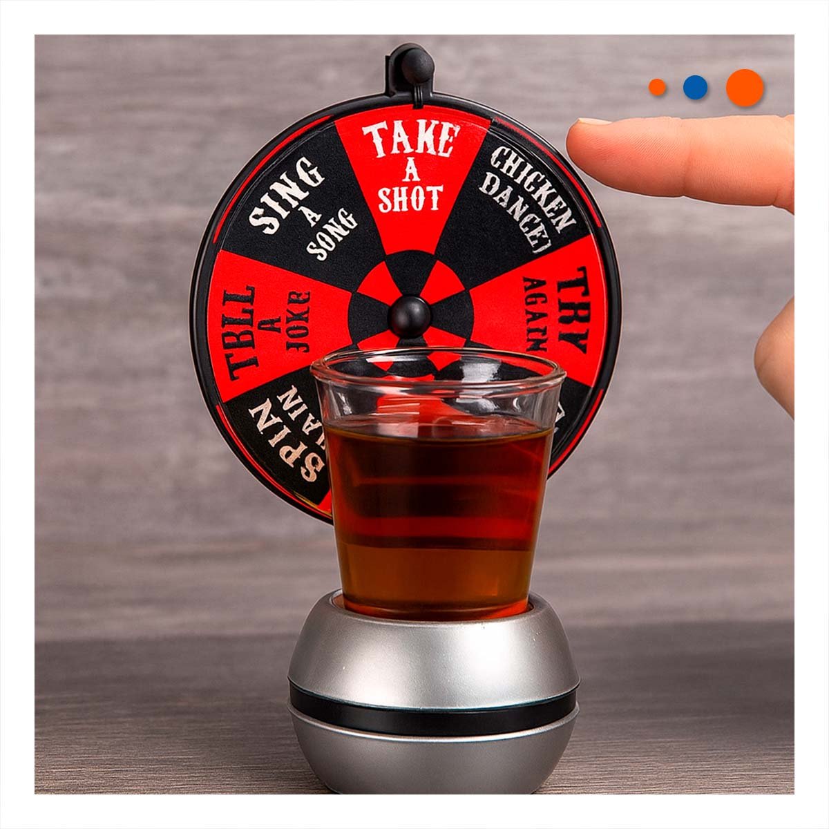 PACK6 ACCESORIO DE SHOTS MINI CON RULETA DE MESA PARA FIESTAS YREGALO STICKER - 5