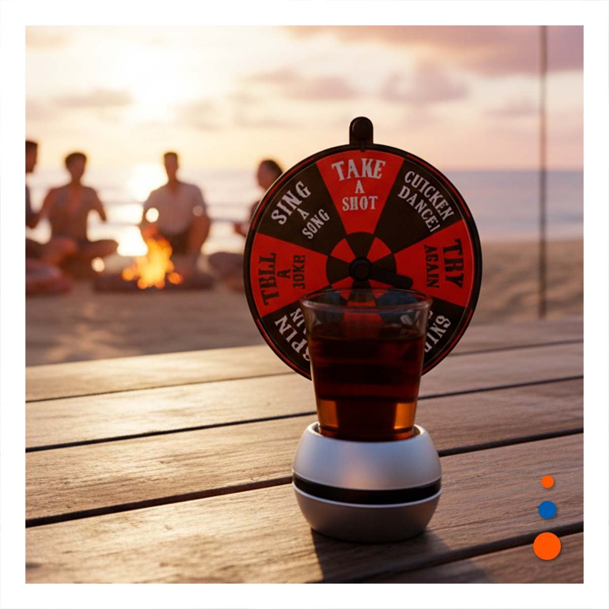 SPINNER DE SHOTS MINI CON RULETA DE BEBIDAS PARA REUNIONES YPAPEL REGALO - 2