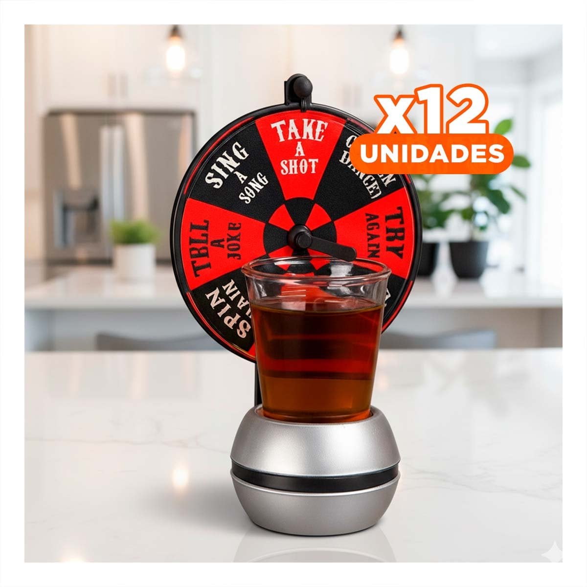 PACK12 ACCESORIO DE SHOTS MINI CON RULETA COMPACTA PARA REUNIONES - 1