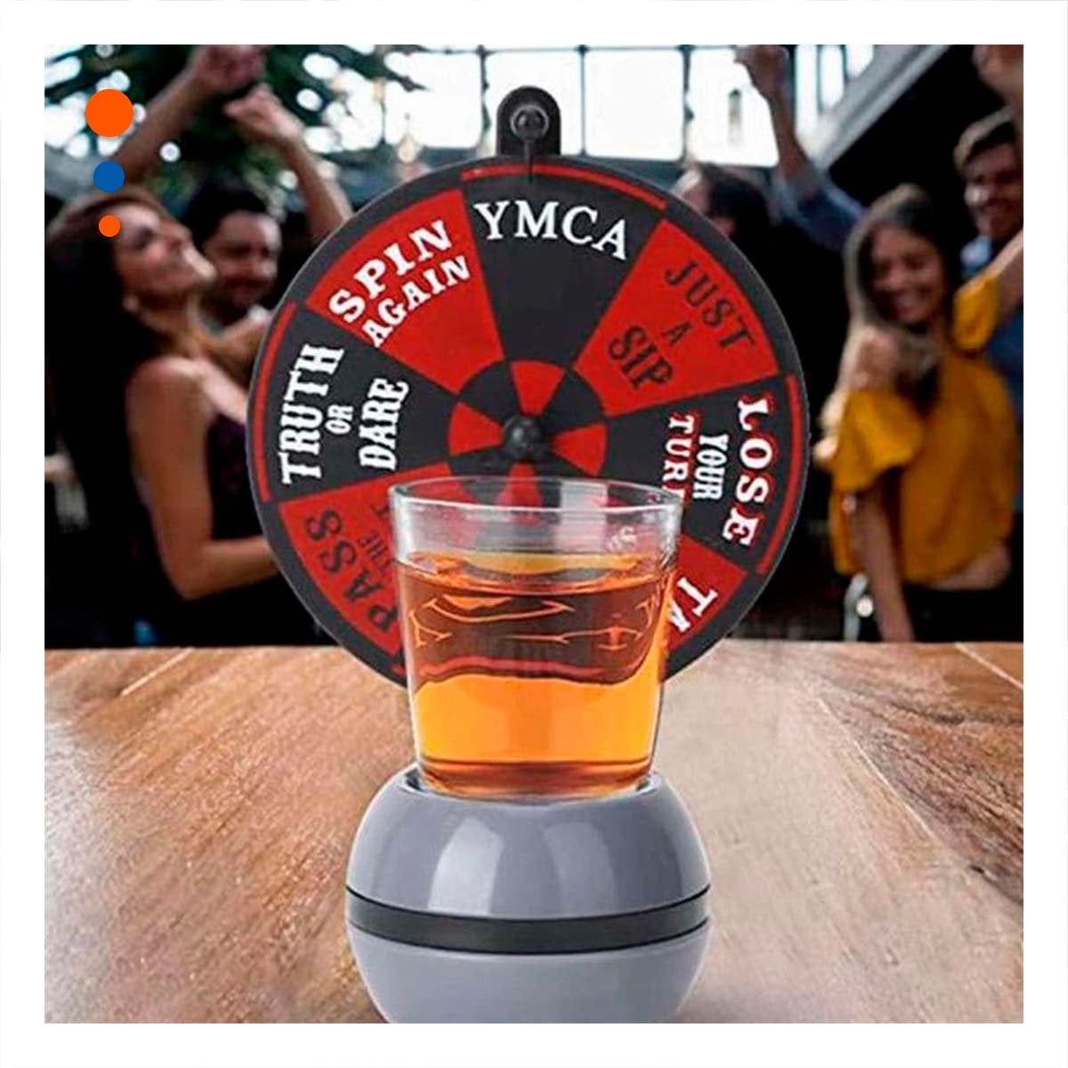SPINNER DE SHOTS MINI CON RULETA GIRATORIA PARA BEBIDAS - 1