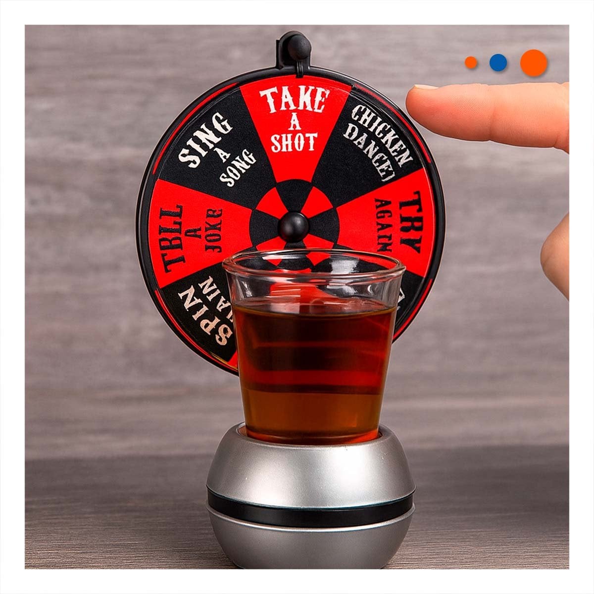 SPINNER DE SHOTS MINI CON RULETA GIRATORIA PARA BEBIDAS - 2