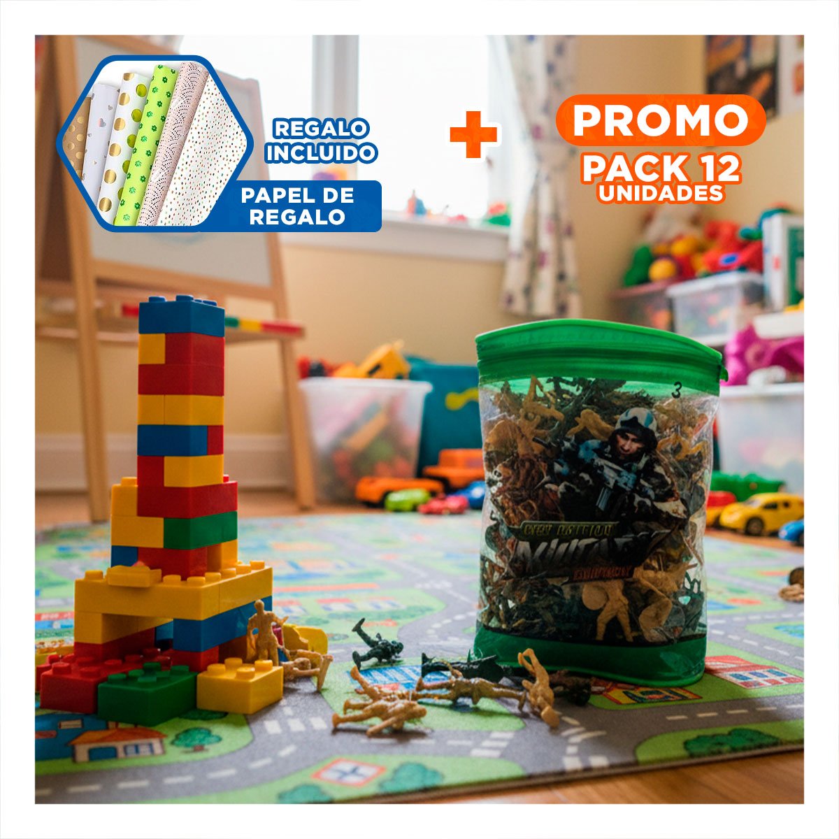 PACK12 DEFENSIVOS EN BOLSA CON CIERRE 19X13CM MULTICOLOR PARA DIVERSION INFANTIL YPAPEL REGALO - 1
