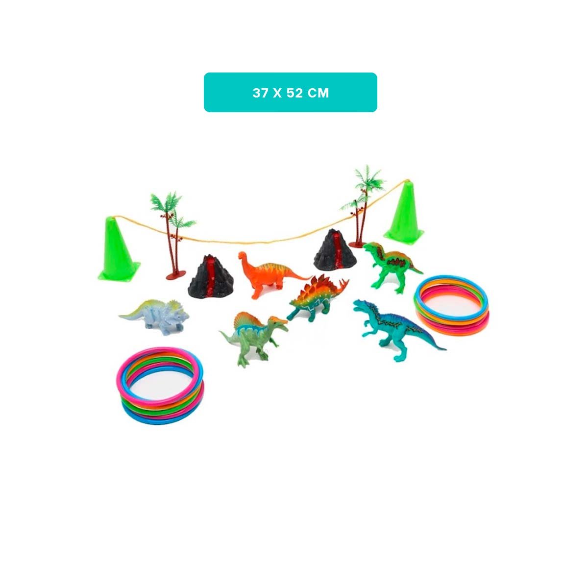 PACK2 GRUPO DE FIGURAS DINOSAURIO CON ACCESORIOS PARA JUEGO IMAGINATIVO YREGALO STICKER - 4