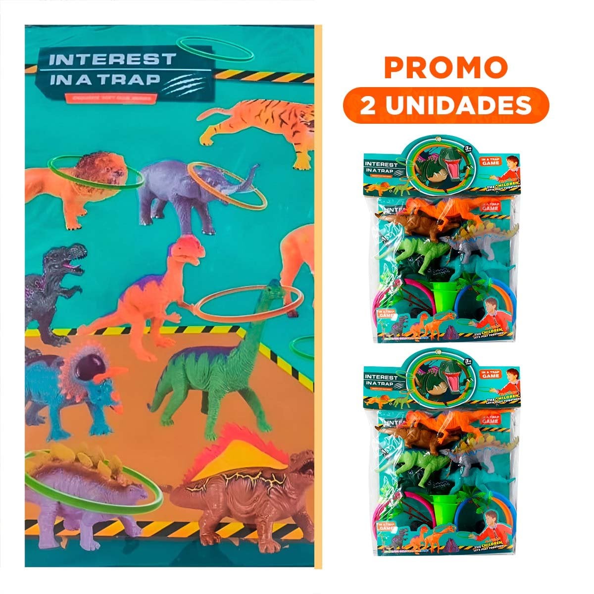 PACK2 JUEGO INFANTIL DE DINOSAURIOS CON ACCESORIOS PARA CASA - 1