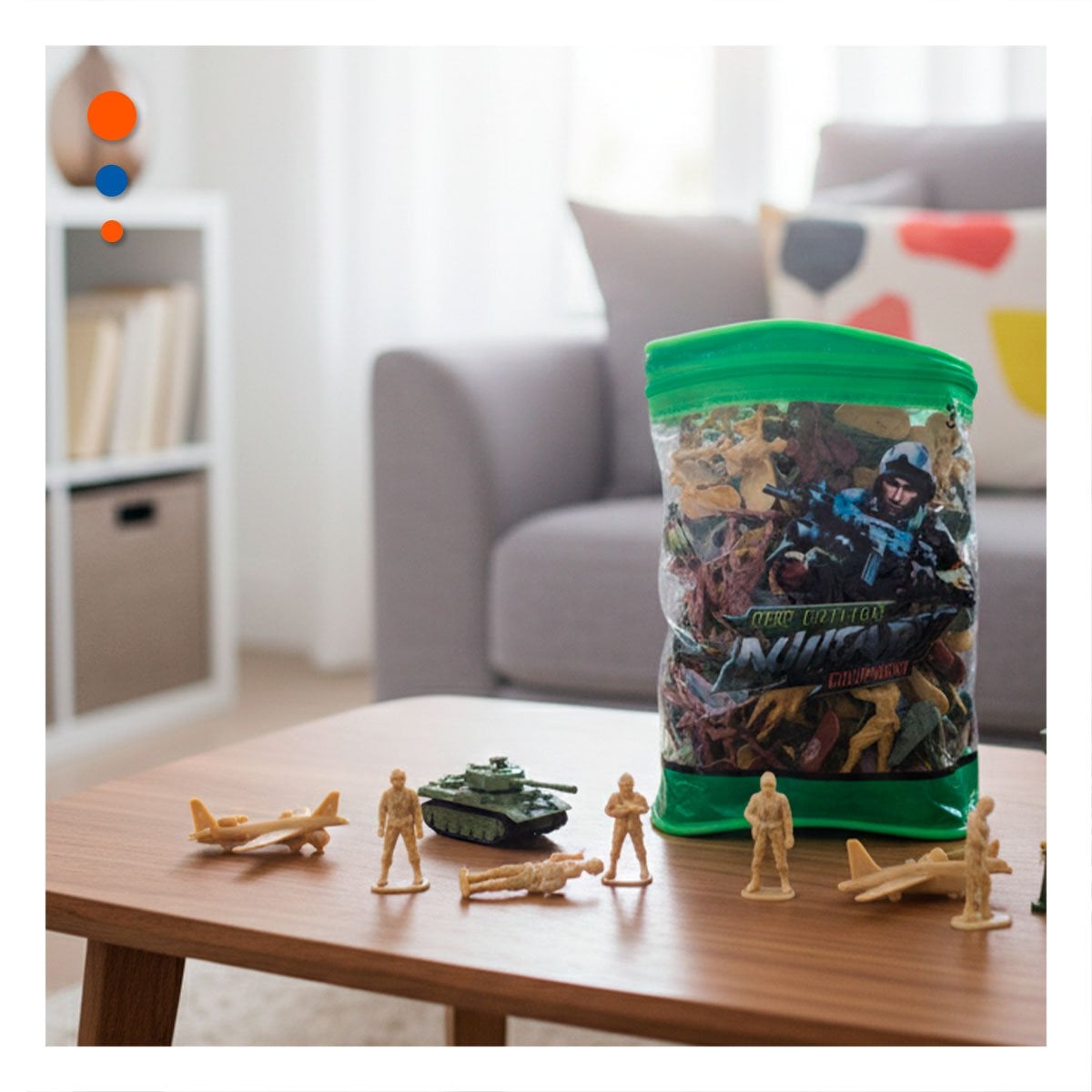 MILITARITOS EN BOLSA CON CIERRE 19X13CM MULTICOLOR PARA JUEGO INFANTIL - 1