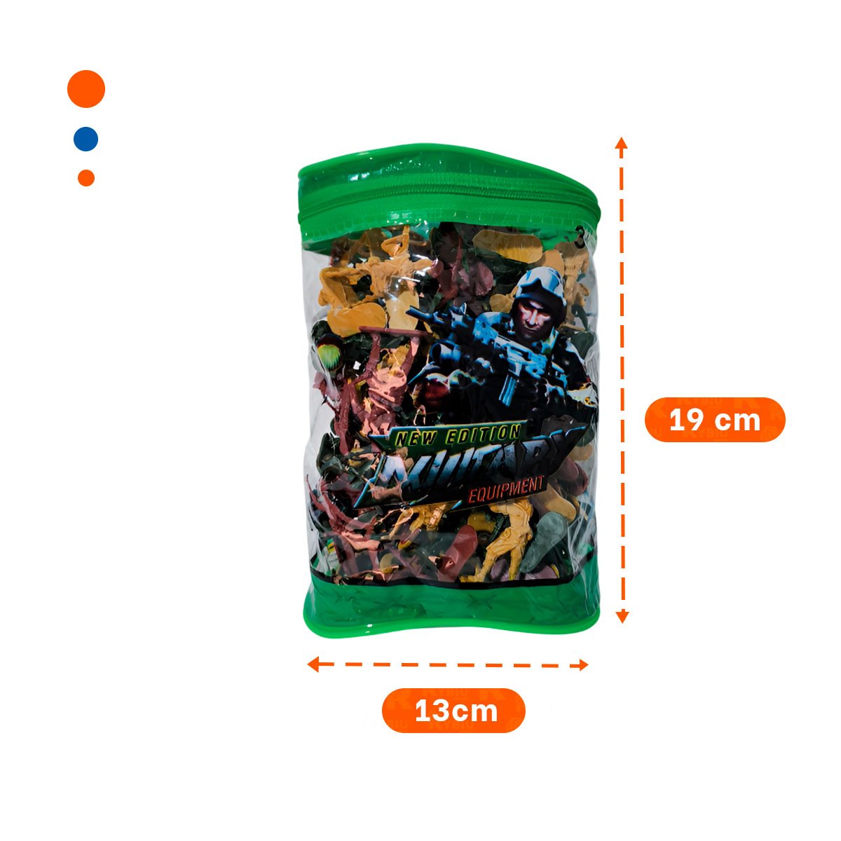 MILITARITOS EN BOLSA CON CIERRE 19X13CM MULTICOLOR PARA JUEGO INFANTIL - 4