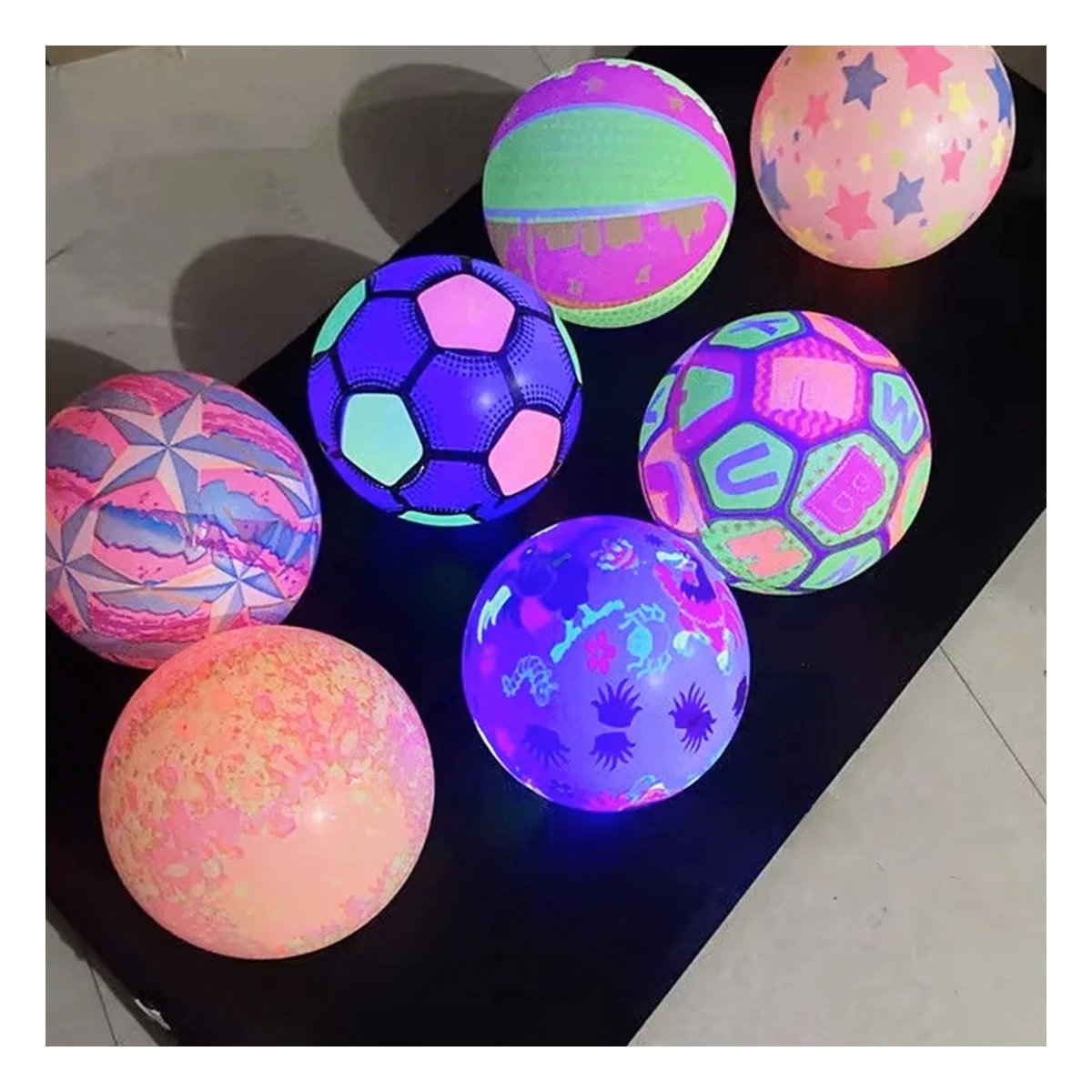 PACK12 ESFERA LED MULTICOLOR PARA INFANTES CON BRILLO PARA JUEGO DIARIO YPAPEL REGALO - 3