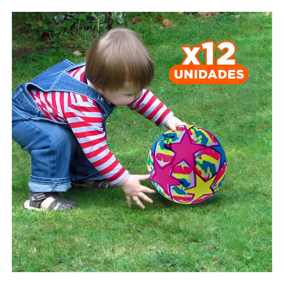PACK12 BALON LED MULTICOLOR PARA INFANTES CON ILUMINACION DIVERTIDA - 1