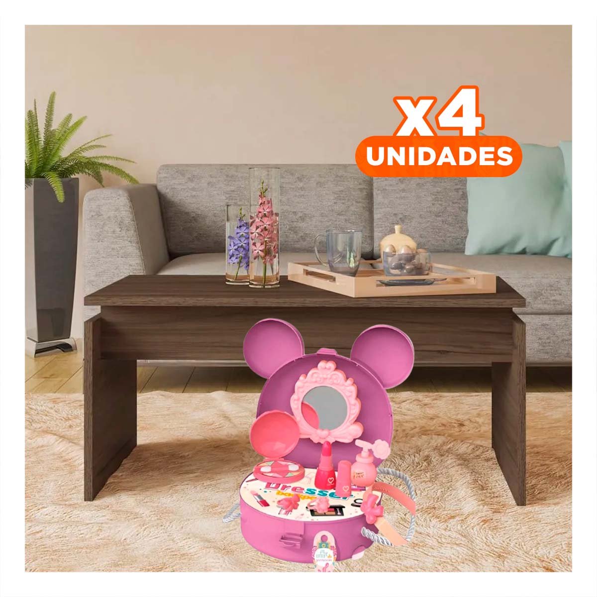 PACK4 SET DIDACTICO DE MAQUILLAJE PARA CHICAS CON OREJITAS - 1