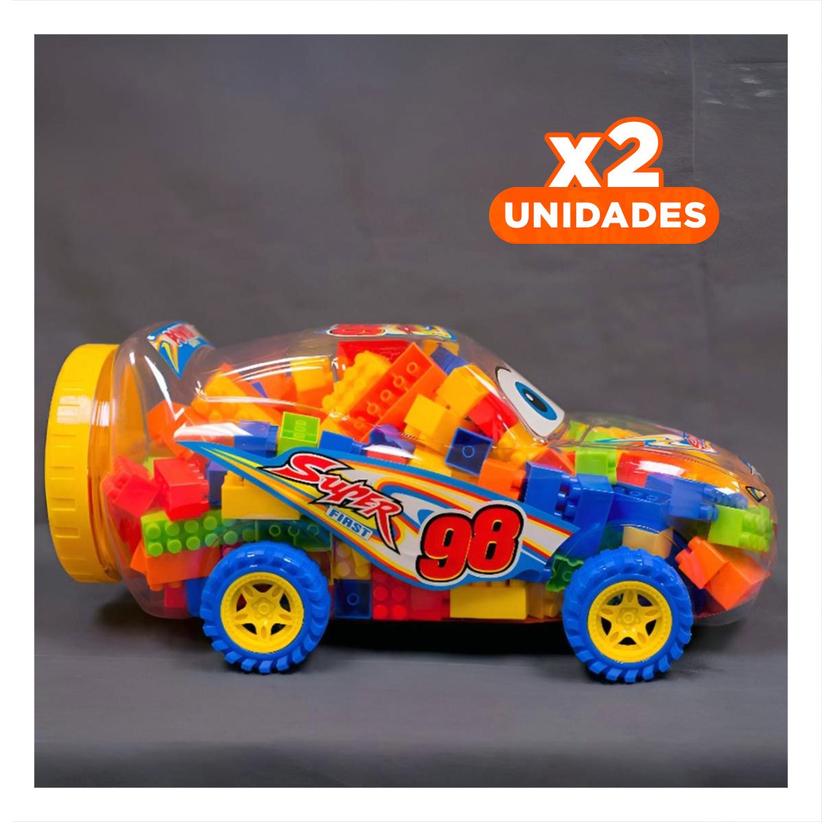 PACK2 JUEGO DIDACTICO DE CARRITO MULTICOLOR PARA USO DIARIO YREGALO STICKER - 1