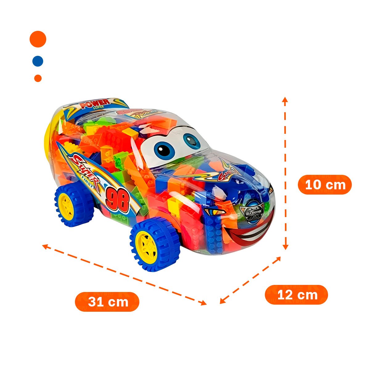 PACK2 SET DIDACTICO DE CARRITO MULTICOLOR PARA ESTIMULO Y JUEGO YPAPEL REGALO - 4