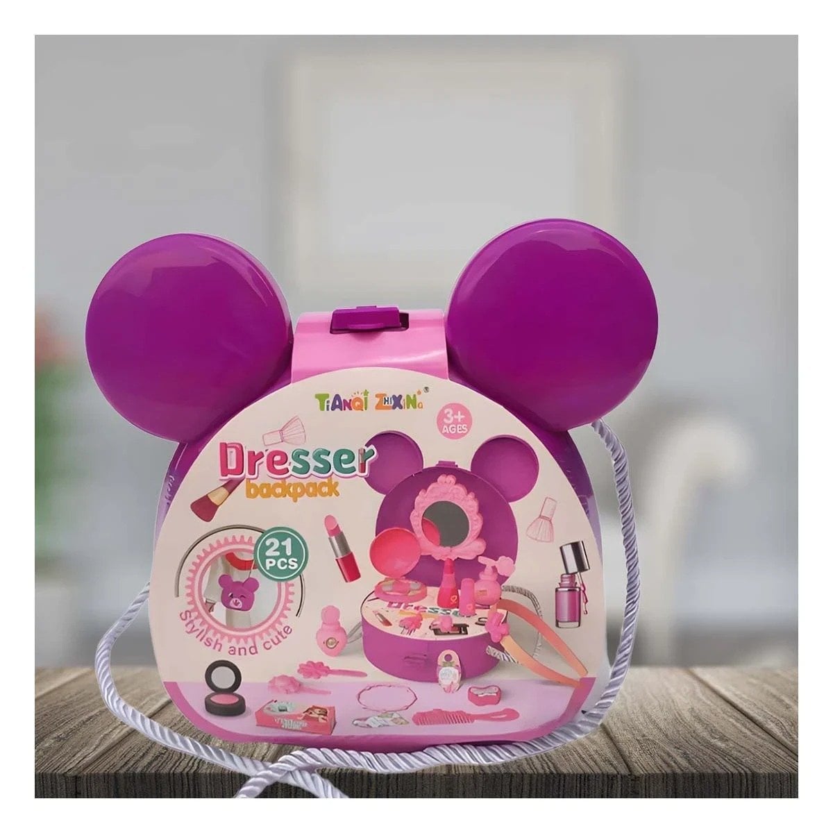 PACK6 MALETA DE MAQUILLAJE INFANTIL CON OREJITAS - 3