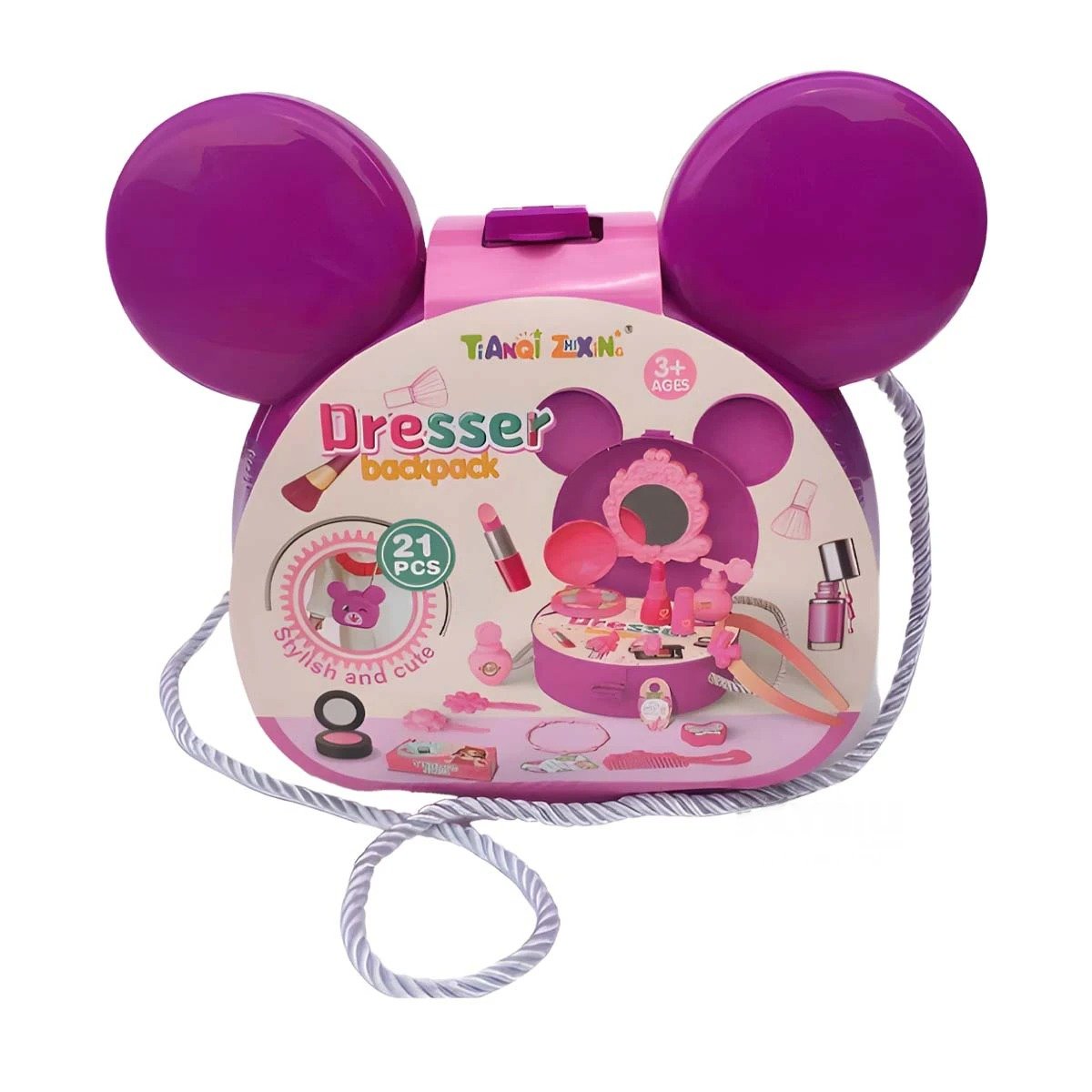 PACK4 JUEGO DE ROL DE MAQUILLAJE INFANTIL CON OREJITAS YPAPEL REGALO - 3