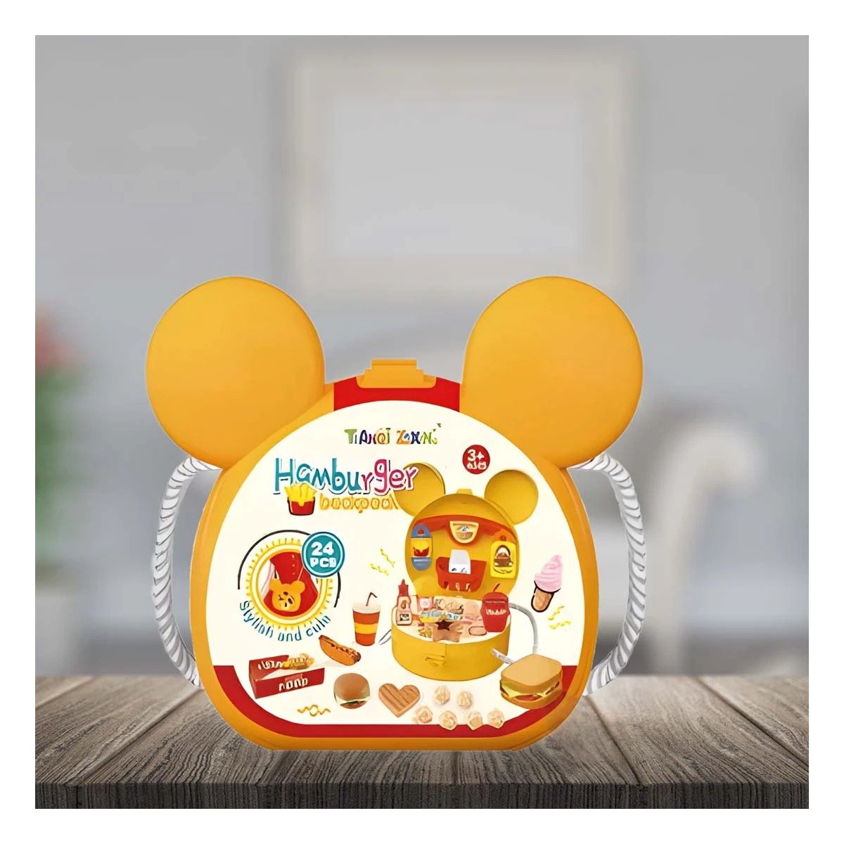 PACK2 ESTUCHE DE JUEGO COCINA PARA HAMBURGUESAS CON OREJITAS - 3