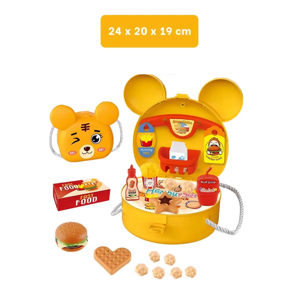 PACK2 ESTUCHE DE JUEGO COCINA PARA HAMBURGUESAS CON OREJITAS - 4