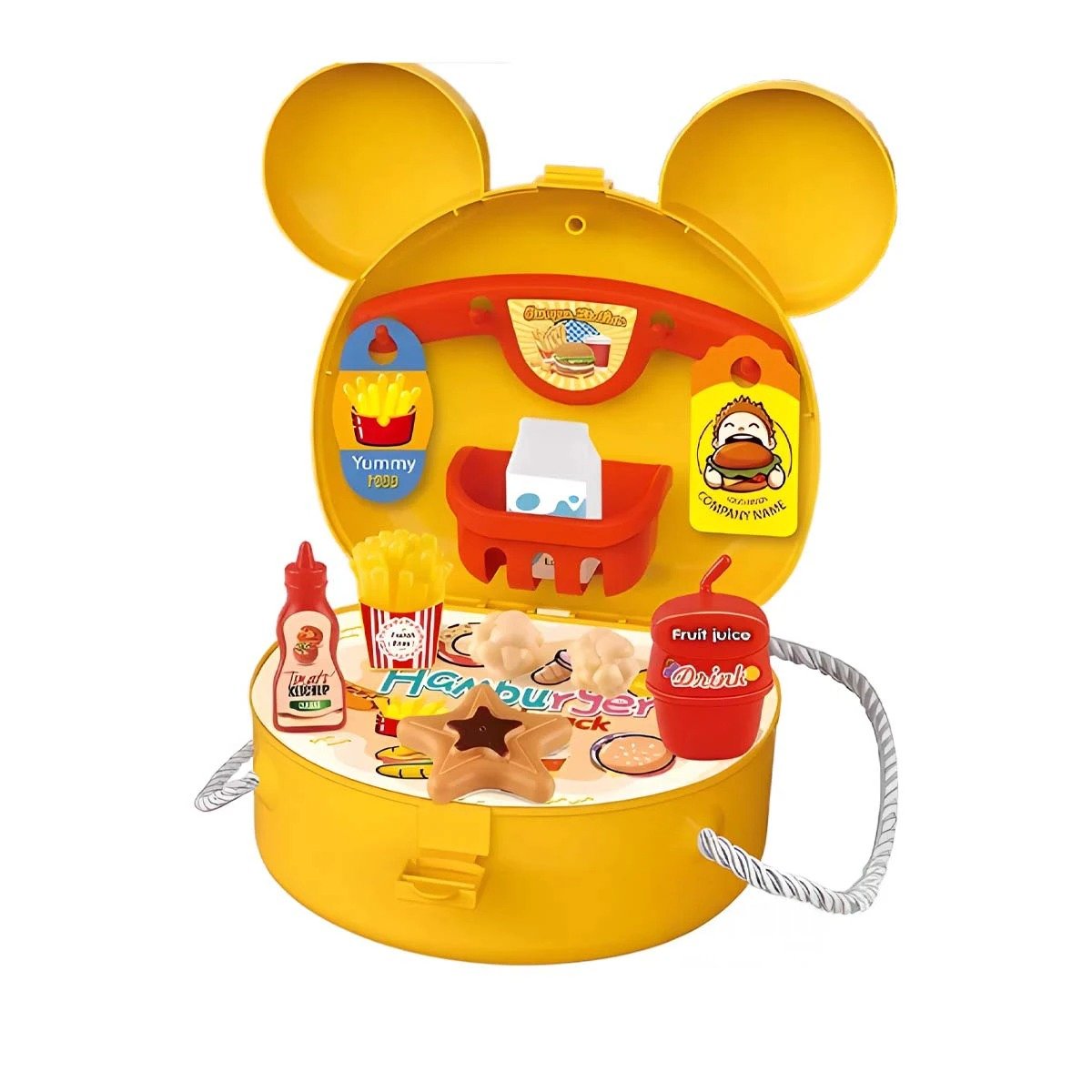PACK2 PACK DE JUEGO COCINA INFANTIL PARA HAMBURGUESAS CON OREJITAS YREGALO STICKER - 2