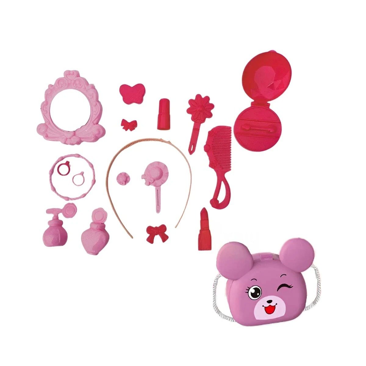 PACK6 EQUIPO INFANTIL DE BELLEZA CON OREJITAS Y ACCESORIOS YREGALO STICKER - 2