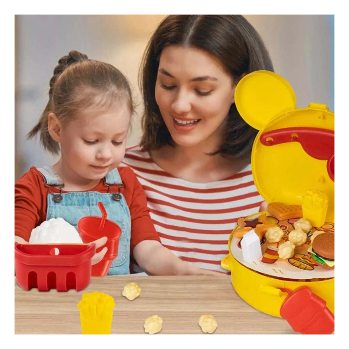 PACK4 SET DIDACTICO DE COCINA PARA HAMBURGUESAS CON OREJITAS - 5