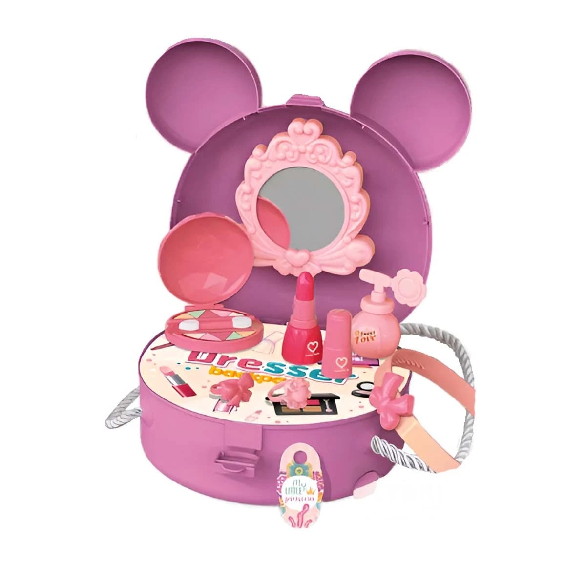 SET DE BELLEZA INFANTIL CON OREJITAS Y ACCESORIOS DE MAQUILLAJE YPAPEL REGALO - 1