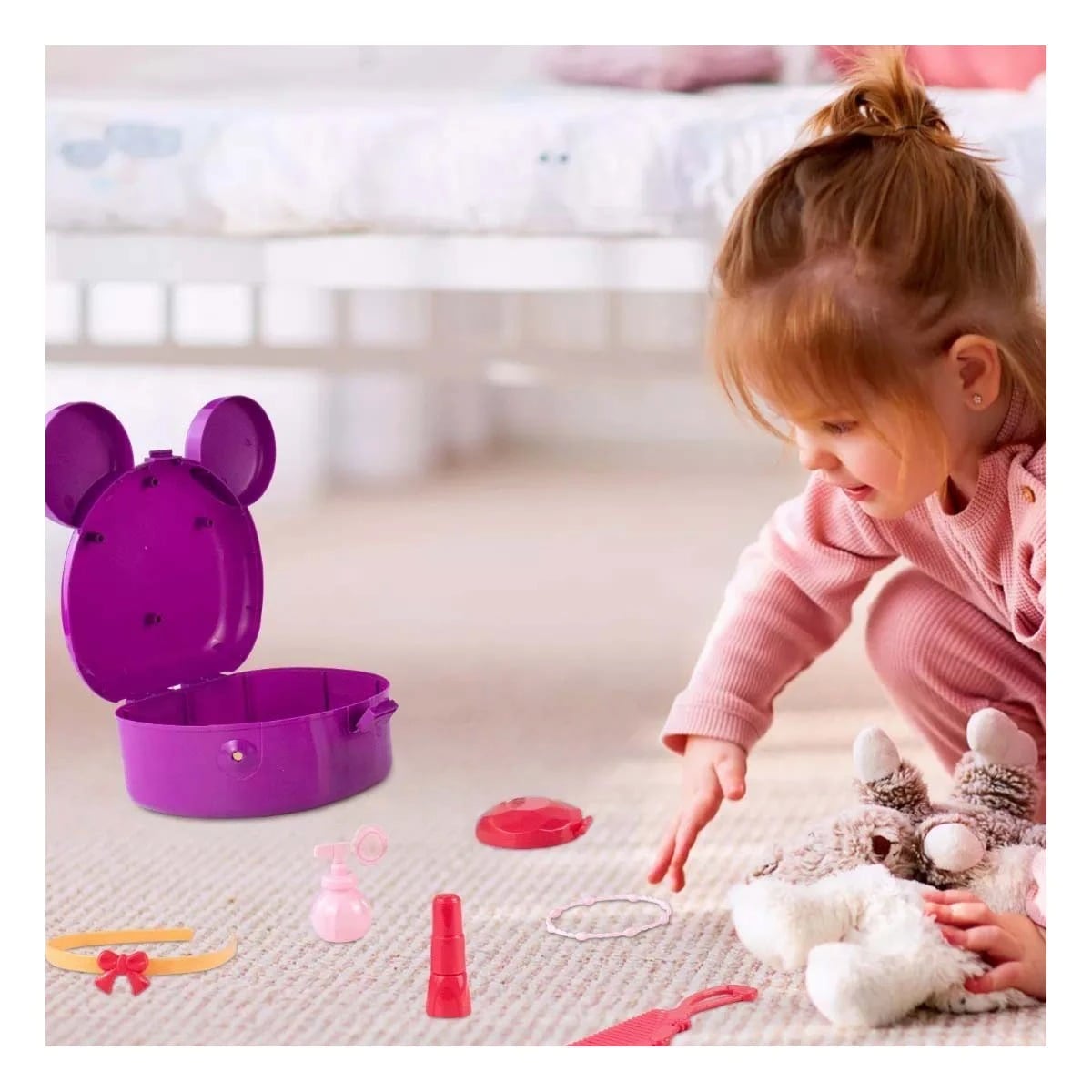 SET DE BELLEZA INFANTIL CON OREJITAS Y ACCESORIOS DE MAQUILLAJE YPAPEL REGALO - 3
