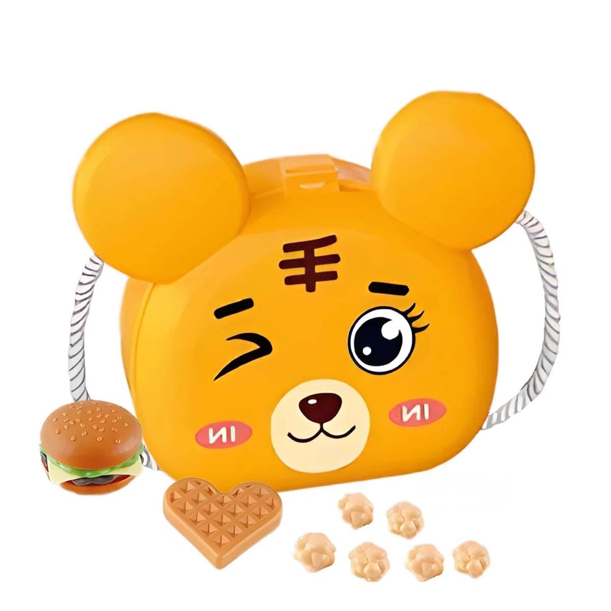 ESTUCHE DE COCINA PARA HAMBURGUESAS CON OREJITAS Y ACCESORIOS RECREATIVOS YREGALO STICKER - 3