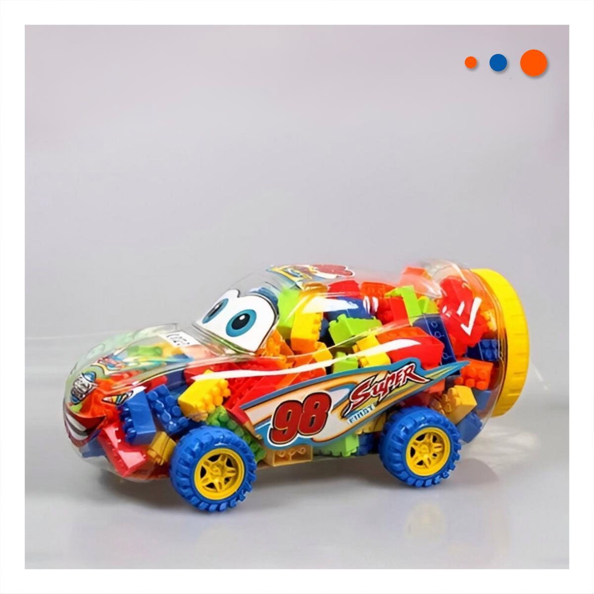 PACK4 COMBO DIDACTICO DE CARRITO MULTICOLOR PARA DIVERSION INFANTIL YPAPEL REGALO - 2