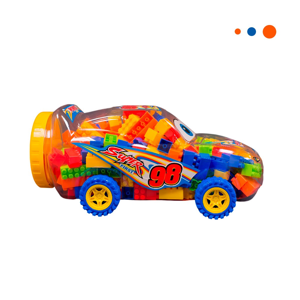 PACK4 COMBO DIDACTICO DE CARRITO MULTICOLOR PARA DIVERSION INFANTIL YPAPEL REGALO - 3