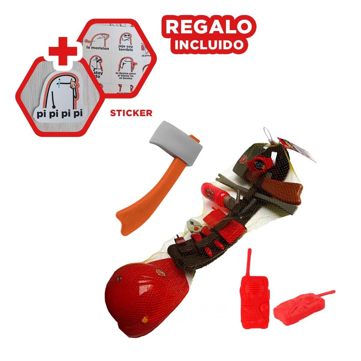 ARNES DE JUEGO SET DE BOMBERO PARA ACTIVIDADES CREATIVAS INFANTILES YREGALO STICKER - 1