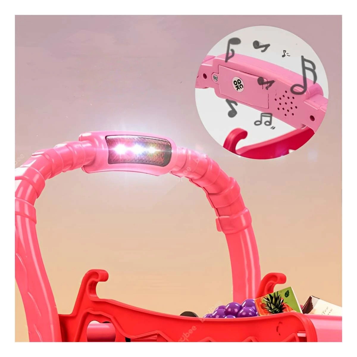 PACK4 EQUIPO INFANTIL DE COMPRAS 3 EN 1 CON LUCES Y SONIDO Y ACCESORIOS YPAPEL REGALO - 2