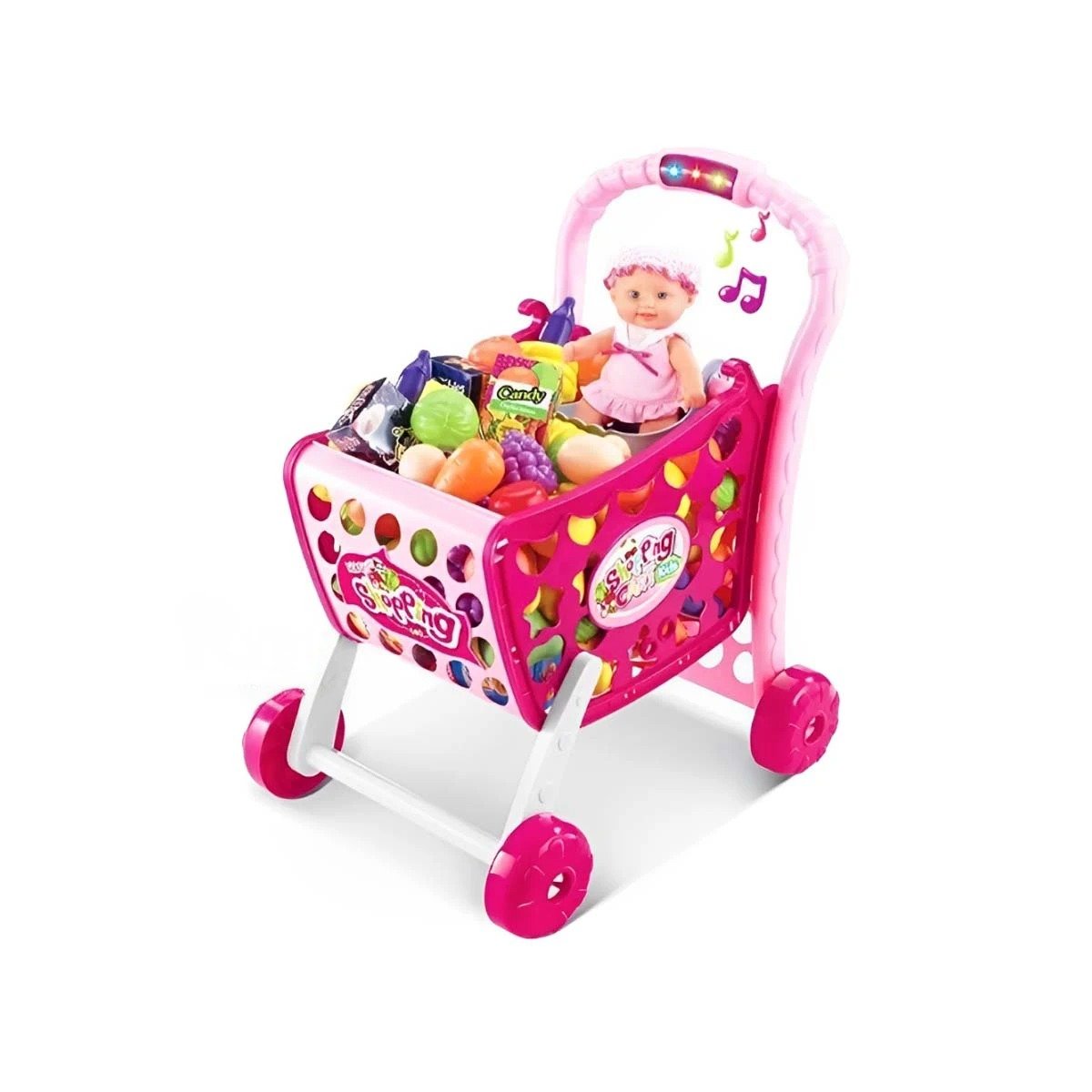 PACK4 EQUIPO INFANTIL DE COMPRAS 3 EN 1 CON LUCES Y SONIDO Y ACCESORIOS YPAPEL REGALO - 3