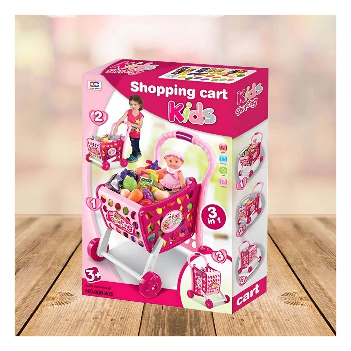 PACK4 ZONA INFANTIL DE COMPRAS 3 EN 1 CON LUCES Y SONIDO Y ACCESORIOS YREGALO STICKER - 5